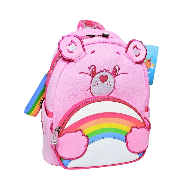 Loungefly Care Bears 40th Anniversary Cheer Bear Plush Mini Backpack